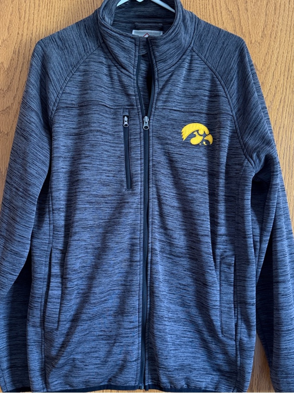 Iowa Hawkeyes Heather Gray Full-Zip Team Jacket